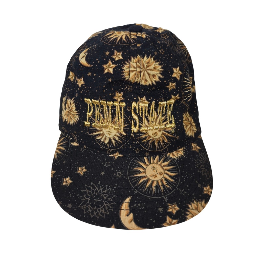 Vintage Ultra U Penn State Celestial Sun Moon Star Strapback Hat Black Gold
